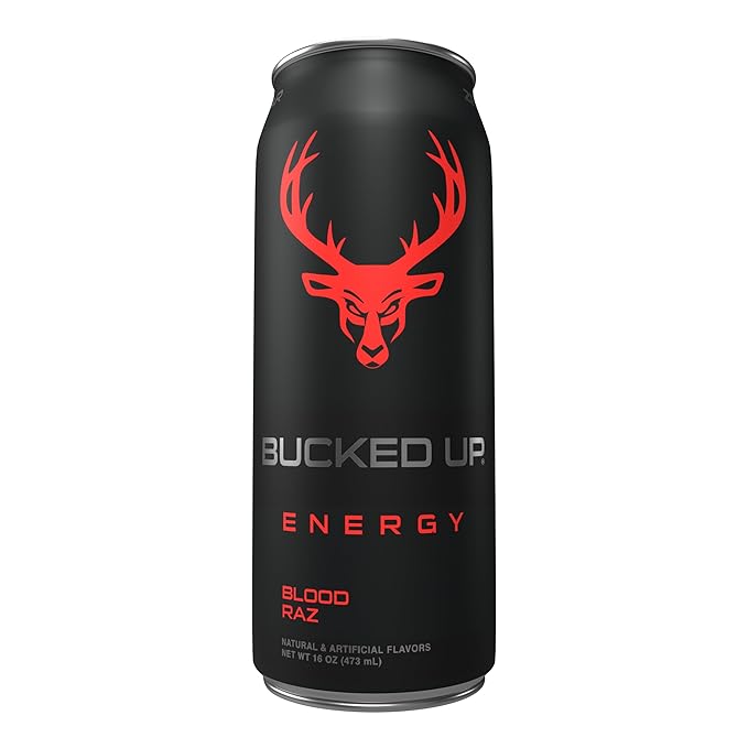 Bucked Up Energy Drink 300mg (Blood Raz) (12 CT)