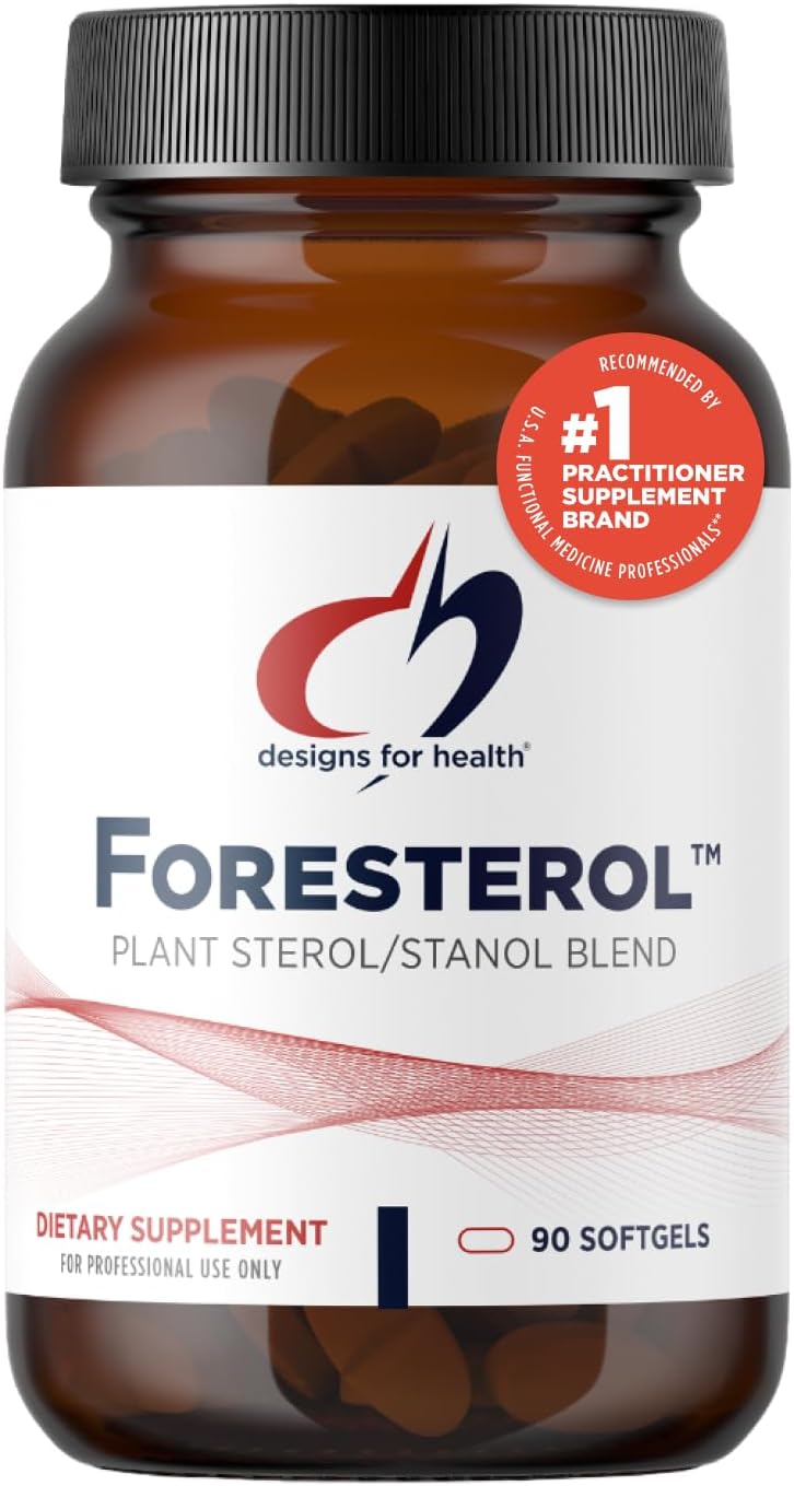 Designs for Health Plant Sterols and Stanols - Foresterol Stanol Sterol Supplement with Beta-Sitosterol from Coniferous Pine - Designed to Help Maintain Healthy Cholesterol Levels (90 Softgels)