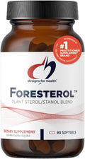 Designs for Health Plant Sterols and Stanols - Foresterol Stanol Sterol Supplement with Beta-Sitosterol from Coniferous Pine - Designed to Help Maintain Healthy Cholesterol Levels (90 Softgels)