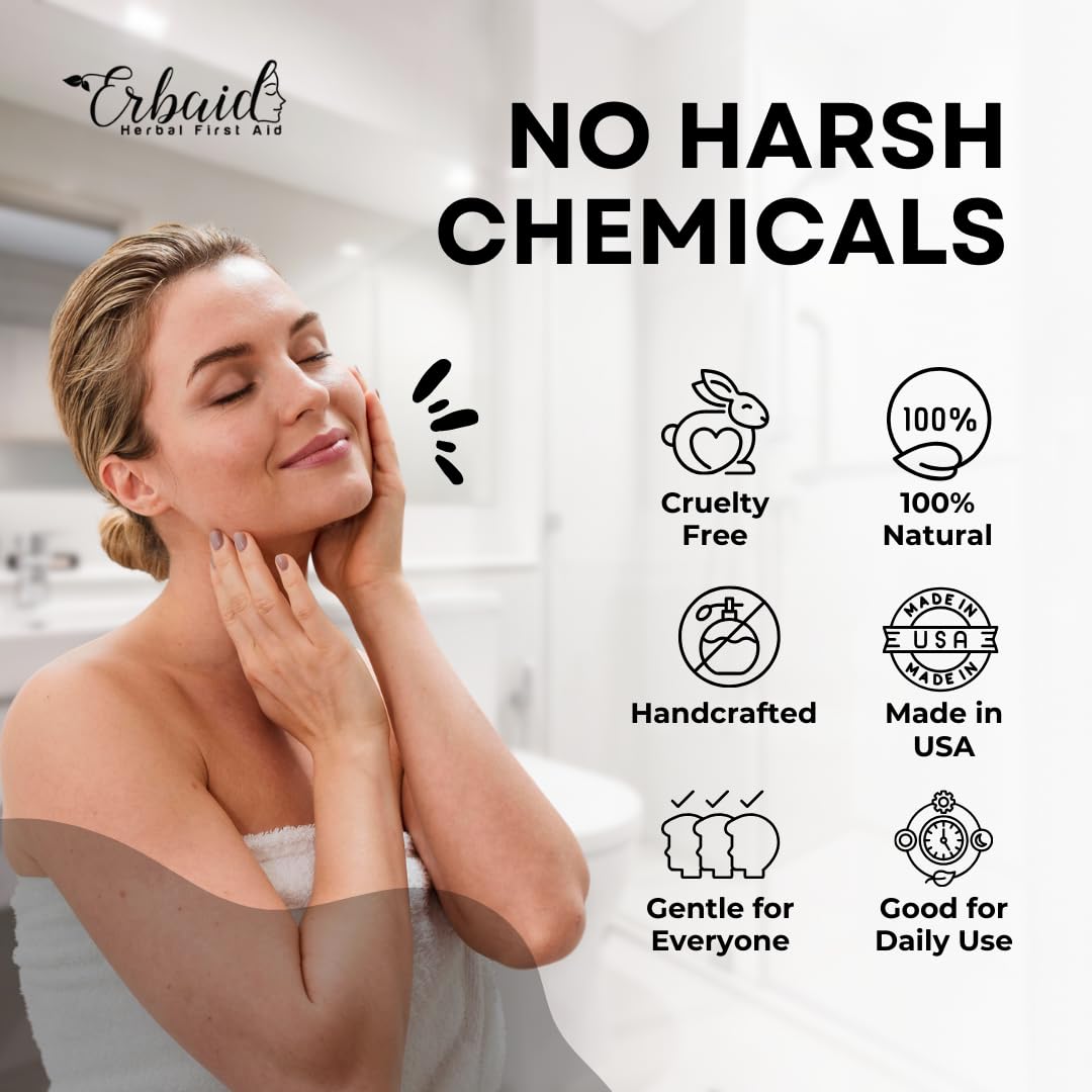 Charcoal Soap – Natural Activated Charcoal Black Soap Bar – Exfoliating Face & Body Wash for Dry, Sensitive, Oily Skin – Facial Cleanser with Bentonite Clay for Acne, Blackheads, & Scars, Made in USA