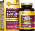 Renew Life Women's Wellness Vaginal and Urinary Probiotic and Cranberry Supplement, Probiotic Supplement for pH Balance for Women, Digestive Health, Dairy, Soy and Gluten-Free, 3.5 Billion CFU 60 Ct