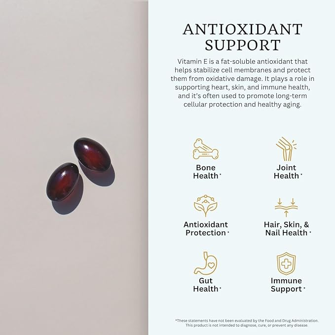 VTC VitaTradingCo. Vitamin E + Mixed Tocopherols | 400 IU Vitamin E | with Selenium & D-Alpha | Powerful Antioxidant | Skin, Heart, & Immune Support | 100 Softgels