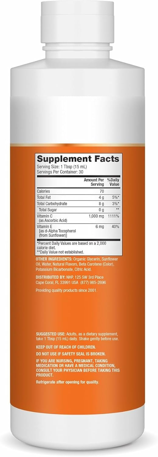 Dr. Mercola Liquid Liposomal Vitamin C - Antioxidant & Immune Support Supplement - Includes Vitamin E - GMO-Free, Gluten-Free & Soy-Free - Citrus Vanilla Flavor - 450 mL (30 Servings)