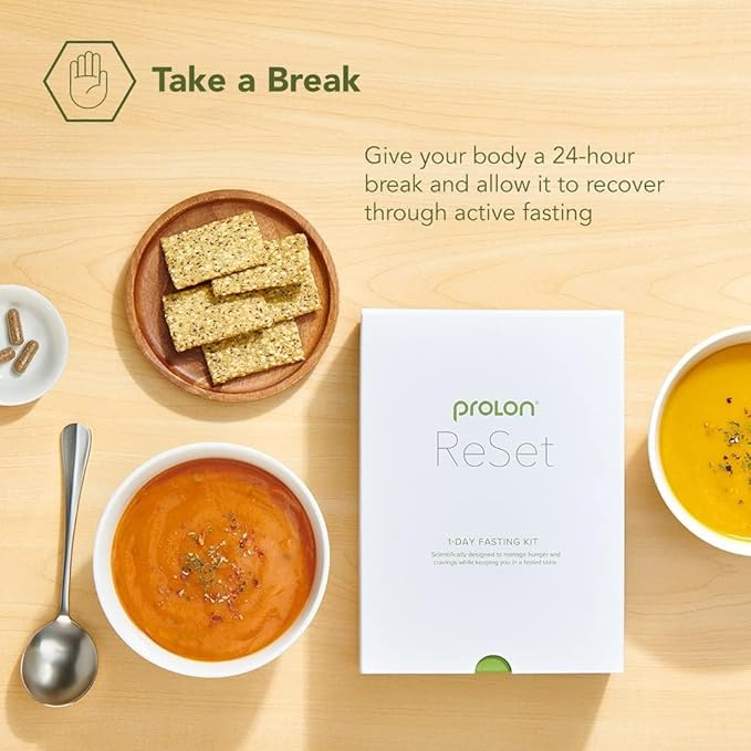 Prolon 1-Day Reset Fasting Kit | Fast with Food | Supports Healthy Aging & Weight Management | Low-Calorie, Plant-Based Meals & Snacks | Developed to Not Break Your Fast (1-Day Kit)
