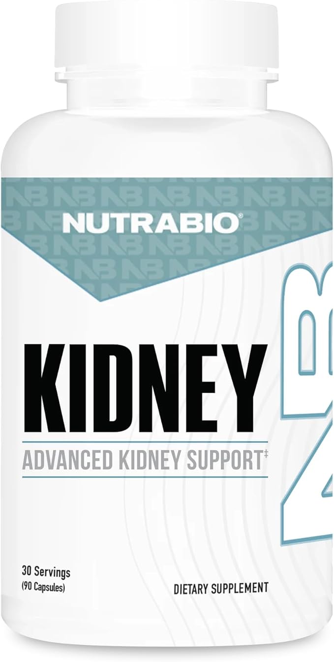 NutraBio Advanced Kidney Support Supplement- Kidney Cleanse Detox & Repair, Health Supplement- 30 Servings- 90 Capsules