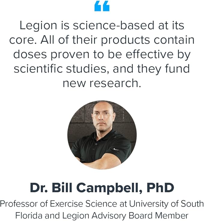 Legion Recharge Post Workout Supplement - All Natural Muscle Builder & Recovery Drink With Micronized Creatine Monohydrate. Naturally Sweetened & Flavored, Safe & Healthy. (Blue Raspberry, 60 Serving)