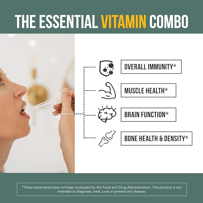 Organic Plant D3 K2 vitamin 10000 iu - All-Trans MK7 from MenaQ7 (120 mcg K2) - 100% Organic & Plant-Based Sublingual D3 Drops 10,000 iu (Cholecalciferol), 100% Vegan - Supports Immunity, Bone, Brain