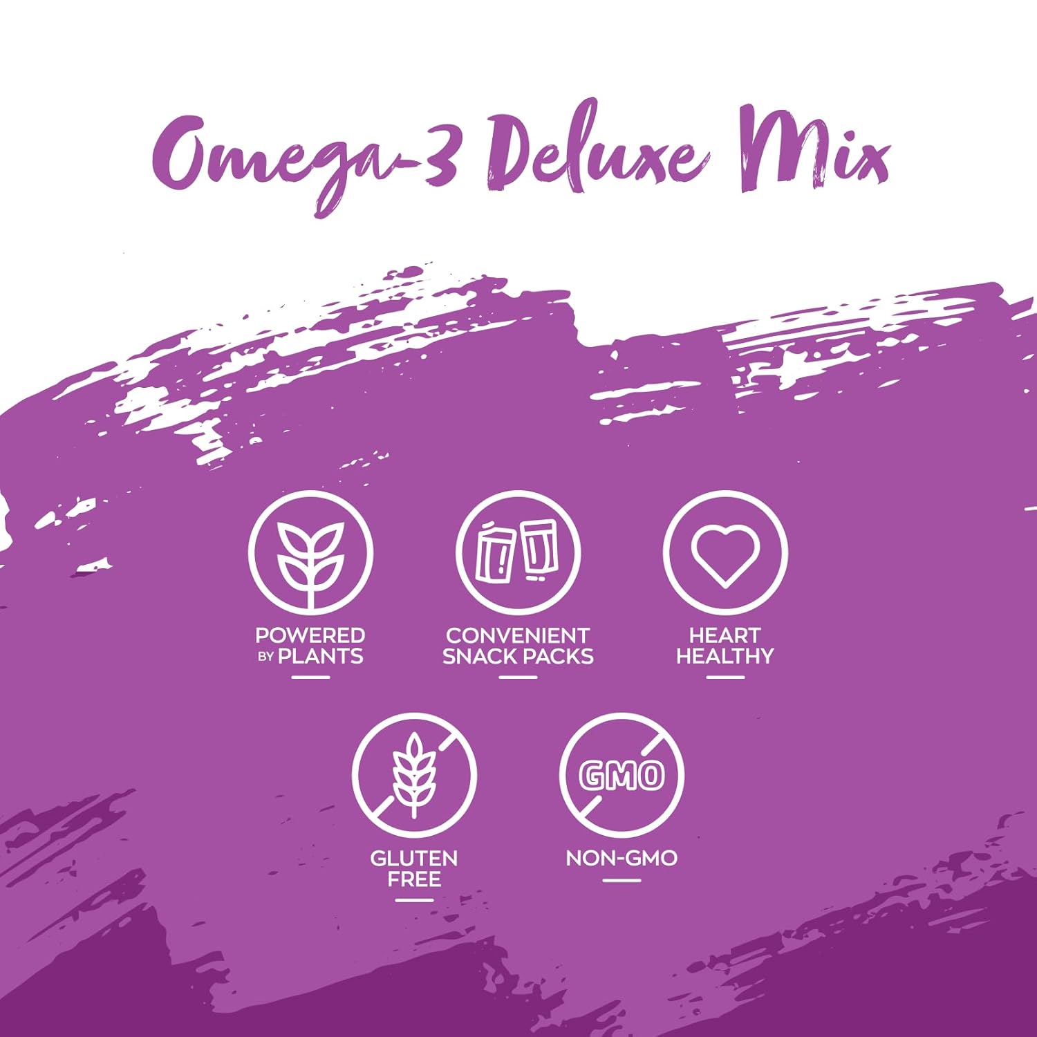 Nature's Garden Omega 3 Deluxe Mix - Trail Mix Nuts, Heart Healthy, Gluten Free, Cholesterol Free, Sodium Free, No Artificial Ingredients - 1.2 oz Bags (24 Individual Servings)