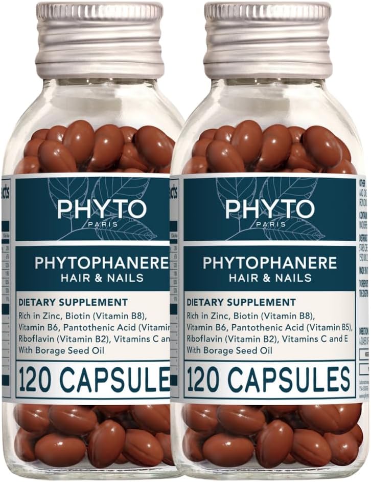 PHYTO Phytophanère 100% Natural Hair Loss Thinning Dietary Supplement, 4-Month Supply