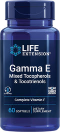 Life Extension Gamma E Mixed Tocopherols & Tocotrienols – Complete Vitamin E Spectrum, Antioxidant Protection – Non-GMO, Gluten-Free – 60 Softgels