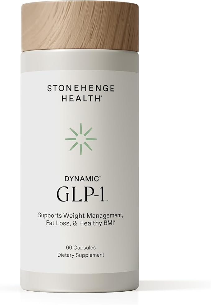Stonehenge Health Dynamic GLP-1 Weight Management Supplement for Women and Men, 550mg Berberine, Akkermansia, Supports Appetite Regulation, Metabolic Wellness, Gut Health, Vegan, Non-GMO - 60 Veg Caps