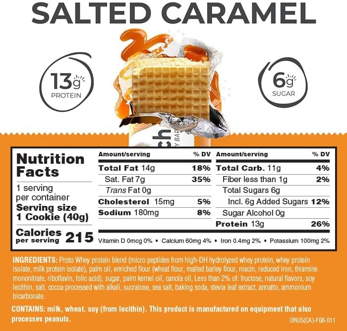 Power Crunch Protein Wafer Bars, High Protein Snacks with Delicious Taste, Salted Caramel, 1.4 Ounce (12 Count) (Pack of 2)