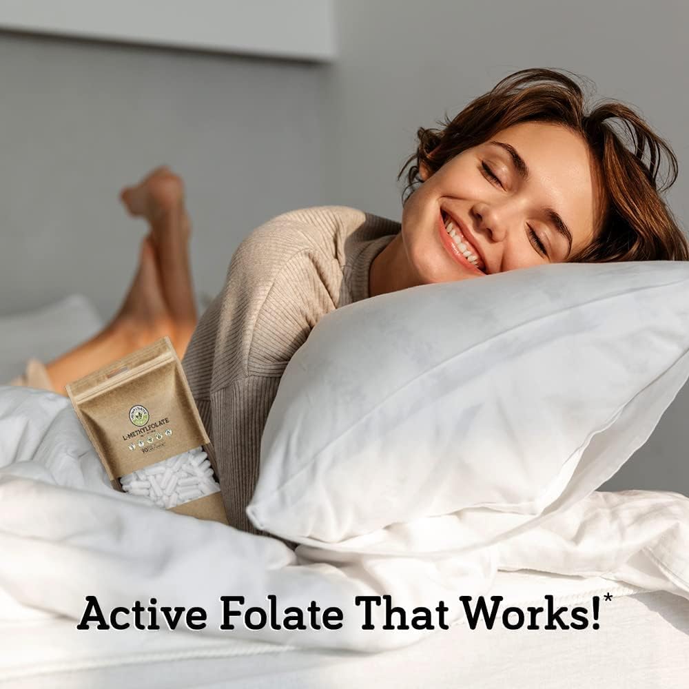 DSO L Methylfolate 12.5mg (5 MTHF Supplement) - 90 Vegan Capsules (12.5 mg) - Active L Methyl Folate Supplement for Homocysteine Control - Folic Acid Vitamin - Eco-Friendly Packaging