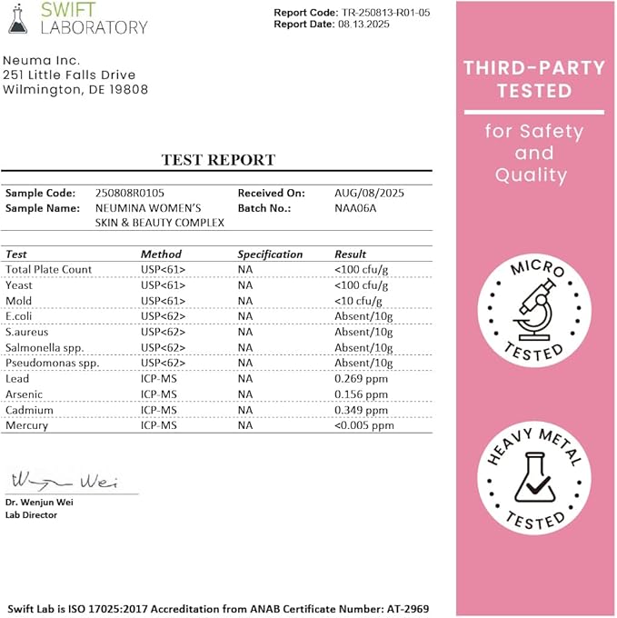 Women's Skin & Beauty Complex, Skin Brightening, Hair, Skin & Nails Health, Cellular Health, Antioxidant Support, Vegan, Non-GMO, Made in USA, 90 Servings