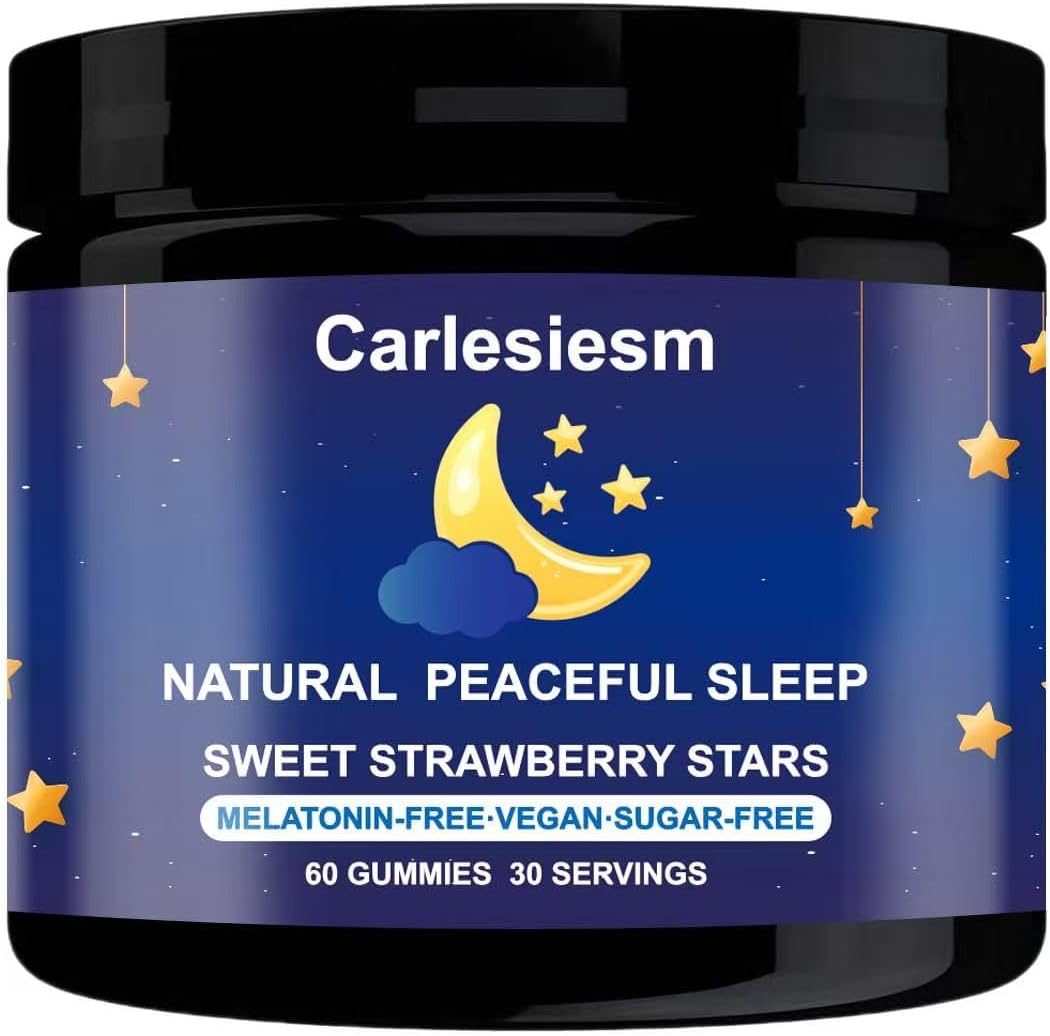 Natural Melatonin-Free Sleep Gummies 60 Gummies,Relax & Unwind Naturally