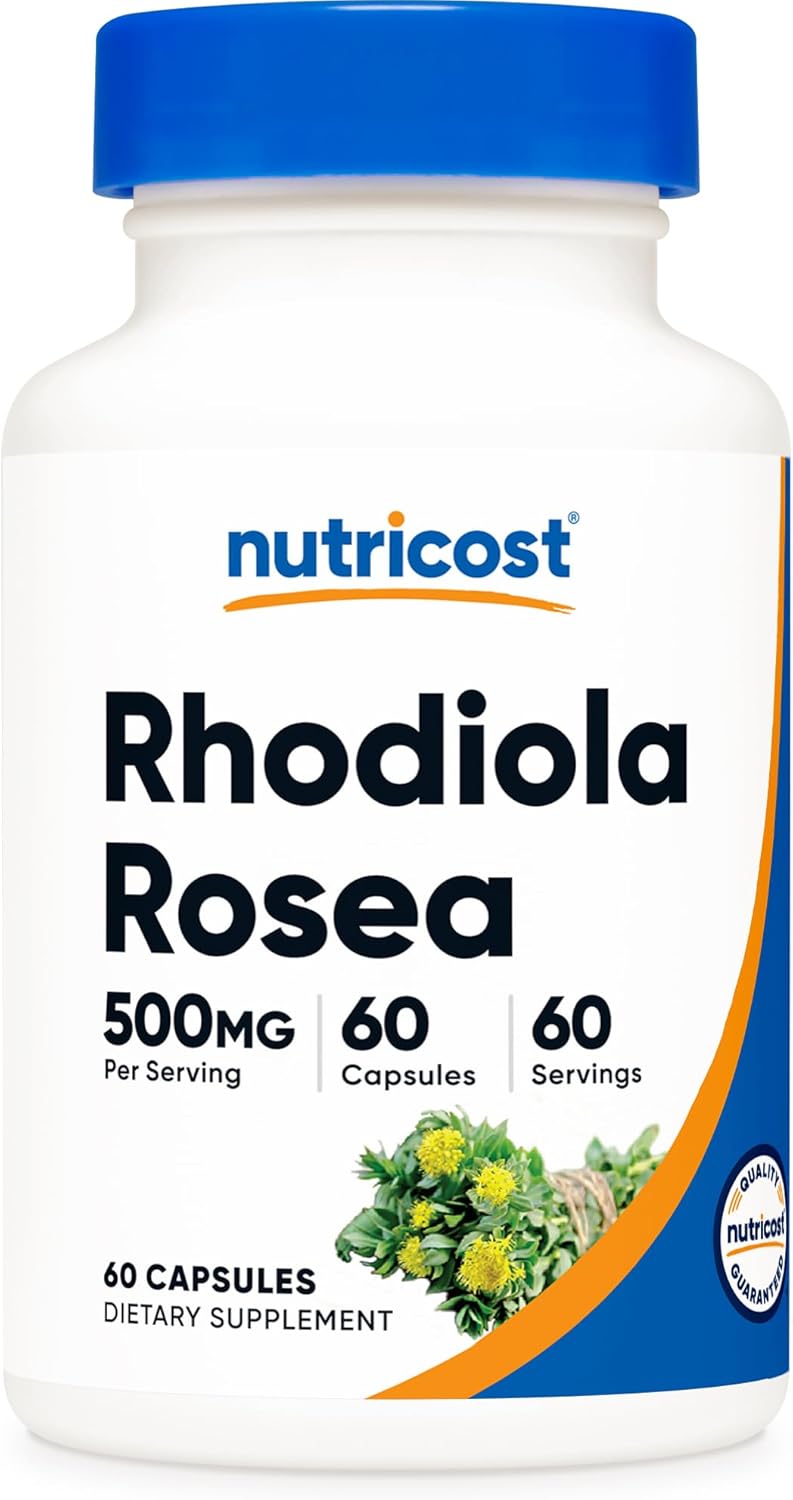 Nutricost Rhodiola Rosea 500mg, 60 Vegetarian Capsules - Gluten Free and Non-GMO Rhodiola Rosea Supplement