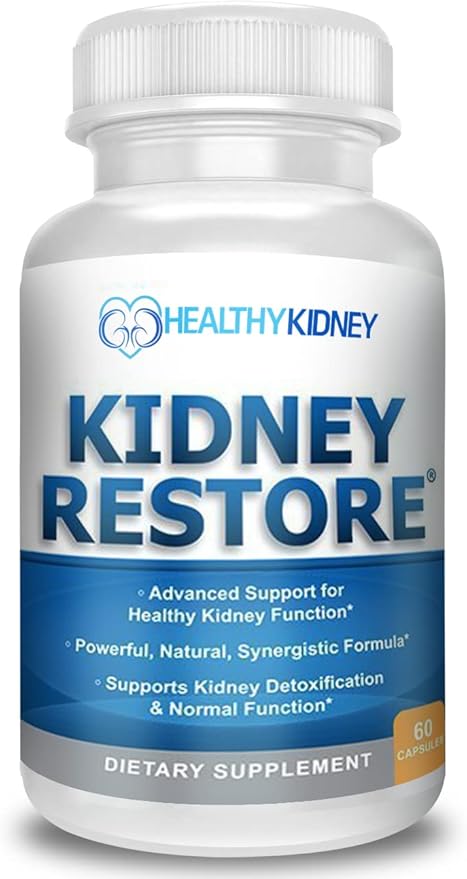 Kidney Cleanse Detox & Repair - Formulated by Kidney Health Expert Living w/Transplant - US Made Kidneys Support Supplement, Detox, Flush - Renal Vitamins 60 Capsules
