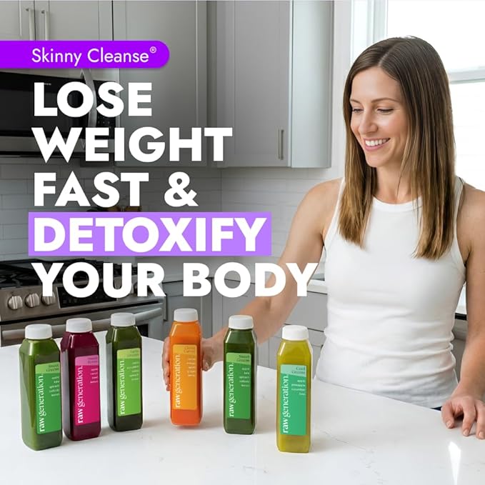 Raw Generation Skinny Juice Cleanse (3-Day) – Best Juice Cleanse for Detox and Weight Loss | Reduced Bloating & Increased Energy | 100% Raw & Cold-Pressed Juices