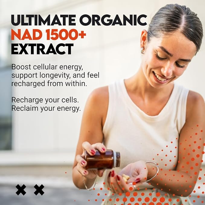 UTOYA NAD 1500+ Nicotinamide Riboside Supplements - Trans-Resveratrol Supplement Supports Cellular Energy Metabolism & Repair, Vitality, Healthy Aging - Vegan/Gluten Free - 90 Capsules