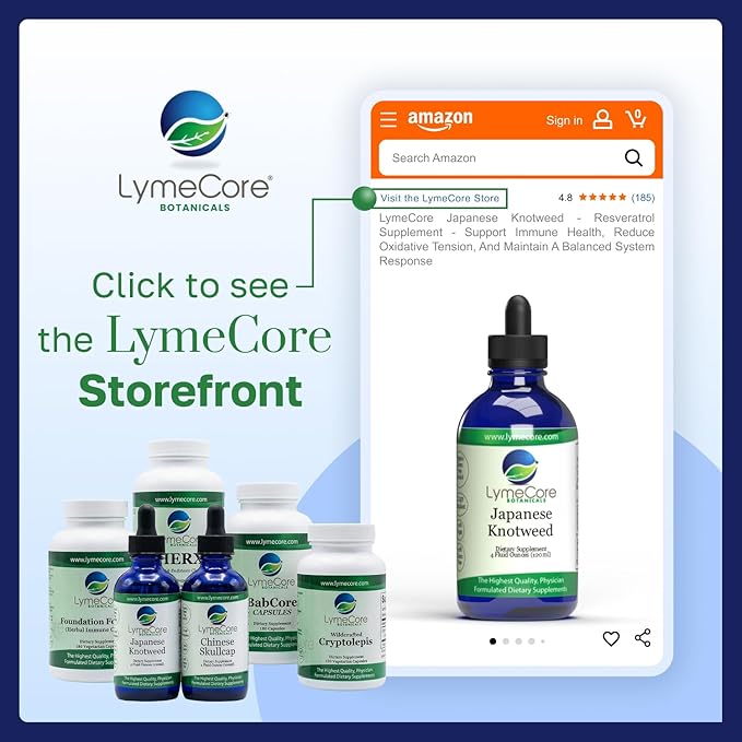 LymeCore Japanese Knotweed Supplement | Immune Health & Balanced System Response | 4 fl. oz.