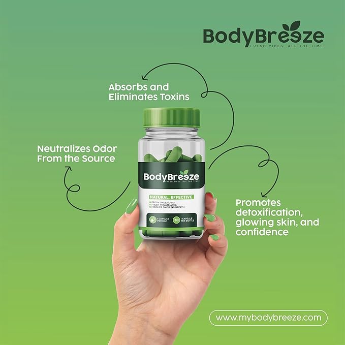 Internal Deodorant Supplement | Natural Chlorophyll 30 Capsules for Body Odor Control, Gut Health, and Fresh Breath | Vegan, Detox Support & Skin Health | Odor Eliminator for Men & Women