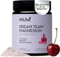 Hum Nutrition Dream Team Magnesium Bisglycinate Powder, L Theanine & Tart Cherry Magnesium Supplement Drink Mix, Support Rest, Relaxation & Sleep Routine, Gluten Free, Vegan, Cherry Lemon, 30 Servings
