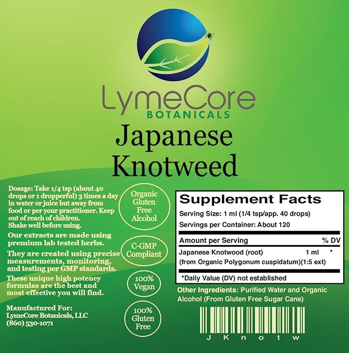 LymeCore Japanese Knotweed Supplement | Immune Health & Balanced System Response | 4 fl. oz.