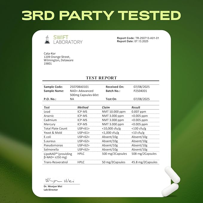 NMNH Supplement Alternative – Liposomal NAD + Resveratrol – 30-Day Supply – High Purity NAD Supplement for Energy & Healthy Aging – 60 Capsules