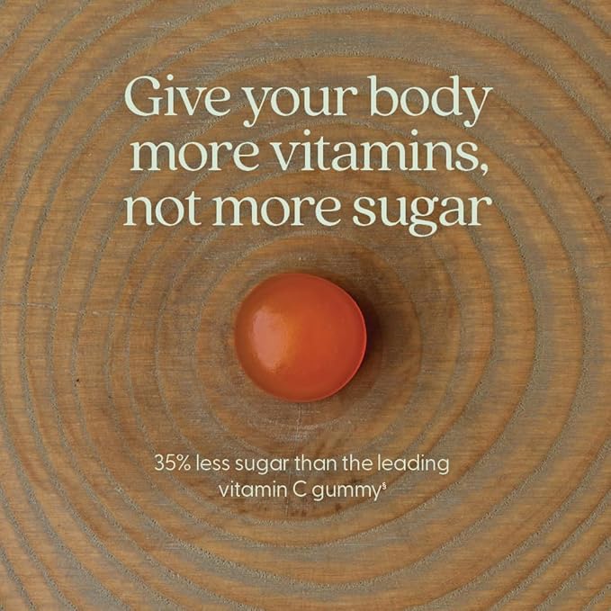 New Chapter Vitamin C+ Gummies – 35% Less Sugar§, Excellent Source of Vitamin C, Two Daily Gummies for Immune Support with Acerola Cherry, Vegan, Non-GMO, Gluten Free, Citrus Flavored, 60ct