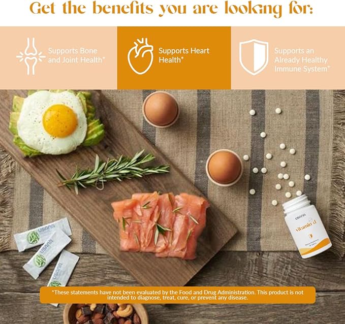 USANA Vitamin D Maximum-Strength 2,000 IU Vitamin D Supplement to Support an Already Healthy Immune System* - 84 Tablets