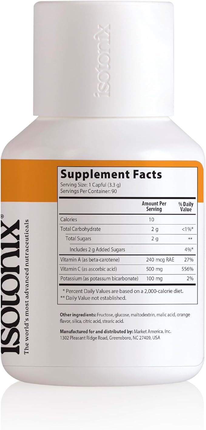 Isotonix Vitamin C Powder – 500 mg Buffered Vitamin C with Beta Carotene & Potassium for Antioxidant, Immune & Heart Support, Isotonic, Vegan, Gluten-Free, 90 Servings