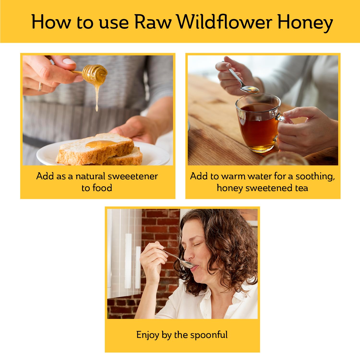 Raw Wildflower Honey - Pure, Unadulterated, Clean, Grade A Strained Honey from the Pacific Northwest (20 ounces)