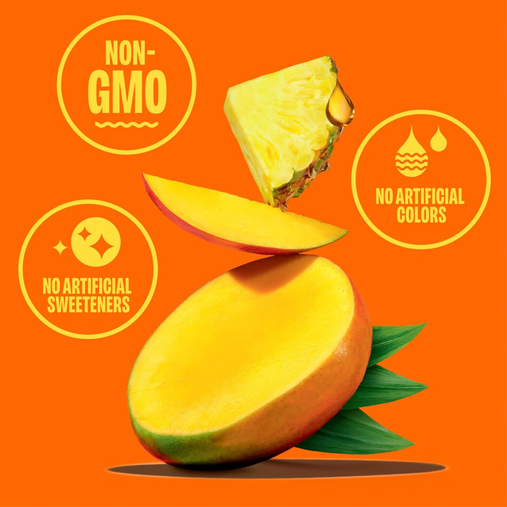 Revl Fruits 100% Juice, No Added Sugar, Pineapple Mango, Truly Tropical, 32 fl oz. Carton (Pack of 2)