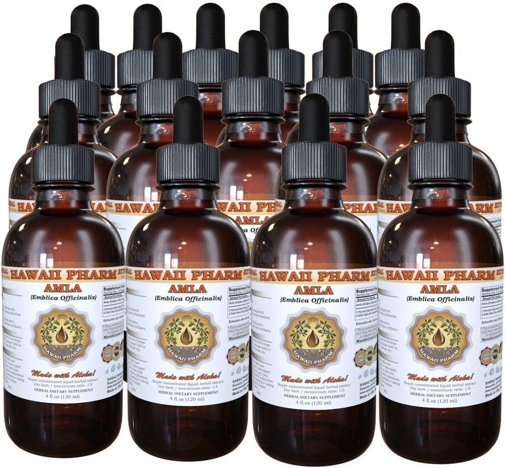 Amla Liquid Extract, Organic Amla (Emblica Officinalis) Tincture 15x4 oz