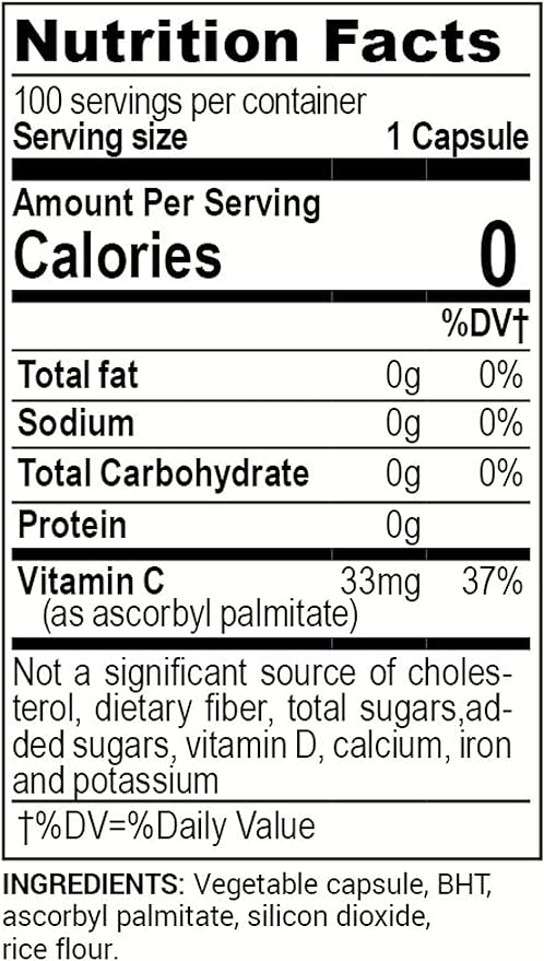 Life Enhancement BHT Plus - Antioxidant Preservative - 180mg BHT and 80mg Vitamin C (Ascorbyl Palmitate) - 100 Serving