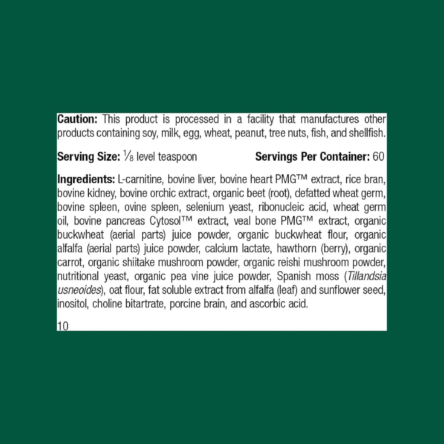 Standard Process Inc. Canine Cardiac Support - Dog Heart Health Supplement - Nutritional Formula to Support Cardiac Function - Pet Health Supplement with Selenium - 25 g