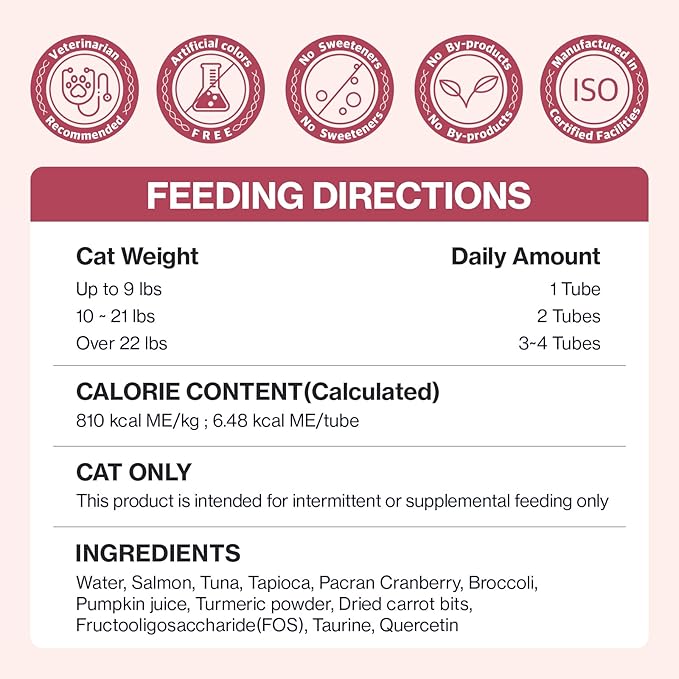 Doctor By UT Care Cat UTI Kidney Support Urinary Supplement Cranberry Treatment for Cats Renal Health with Pacran, Quercetin, Taurine lickable Formula Individually Packaged (1 Pack)