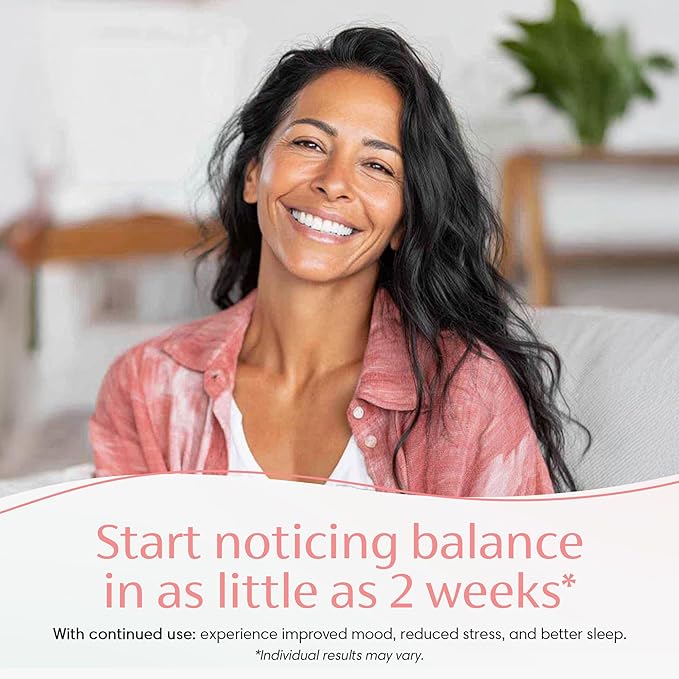 Chaly Menopause Supplements for Women with Ashwagandha KSM 66 and Saffron | Hot Flash, Bloating, Libido, Vaginal Dryness, Stress, and Mood Support Supplement | Menopause Relief Supplements | 60 Count