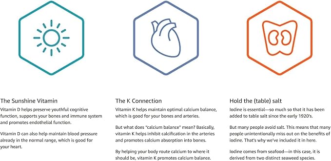 Life Extension Vitamins D and K with Sea-Iodine, 90 Capsules