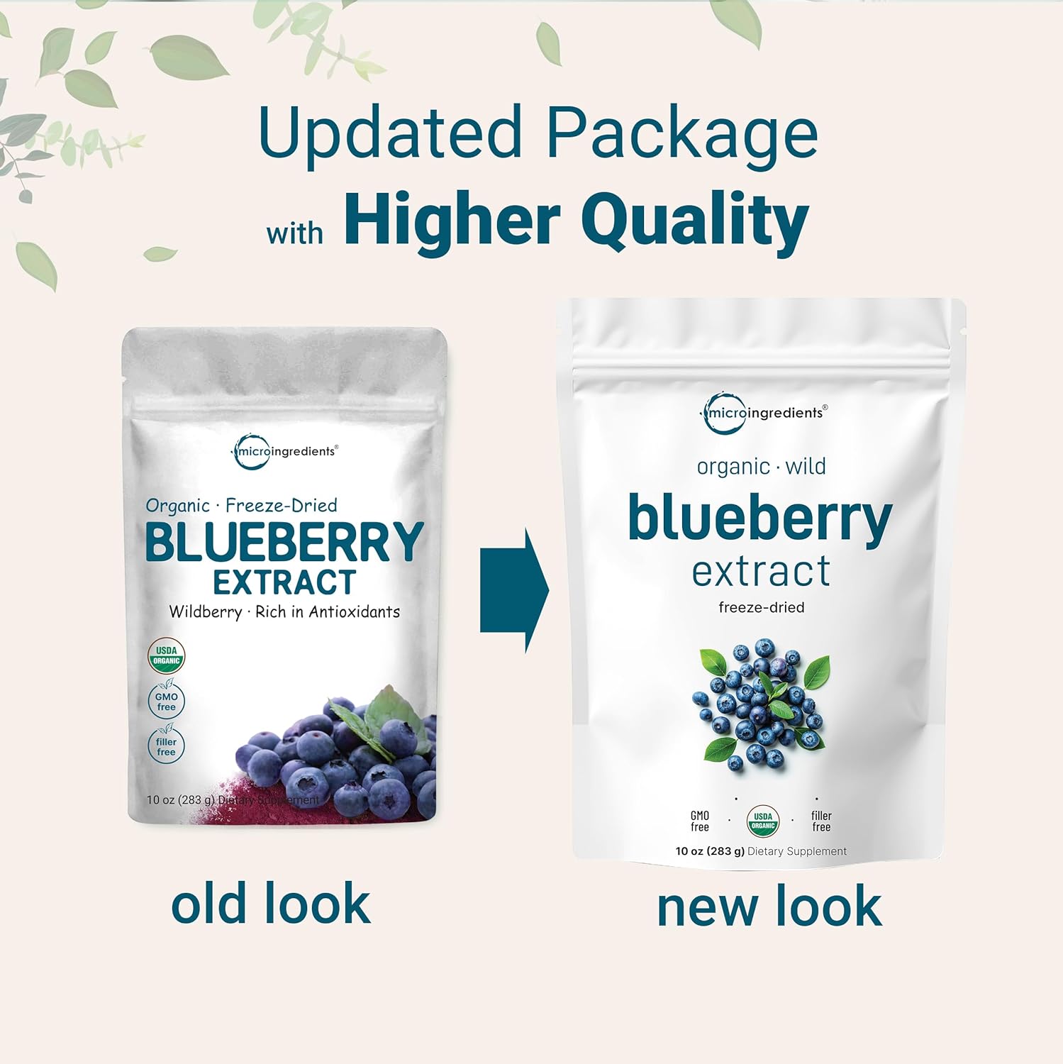 Organic Blueberry Extract Powder, 10oz | 100% Natural Fruit Powder | Freeze-Dried Wild Blueberries Source | No Sugar & Additives | Great Flavor for Drinks, Smoothie, & Beverages | Non-GMO & Vegan