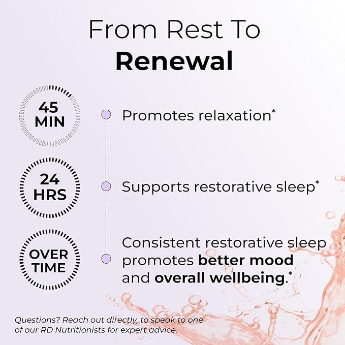 Hum Nutrition Dream Team Magnesium Bisglycinate Powder, L Theanine & Tart Cherry Magnesium Supplement Drink Mix, Support Rest, Relaxation & Sleep Routine, Gluten Free, Vegan, Cherry Lemon, 30 Servings