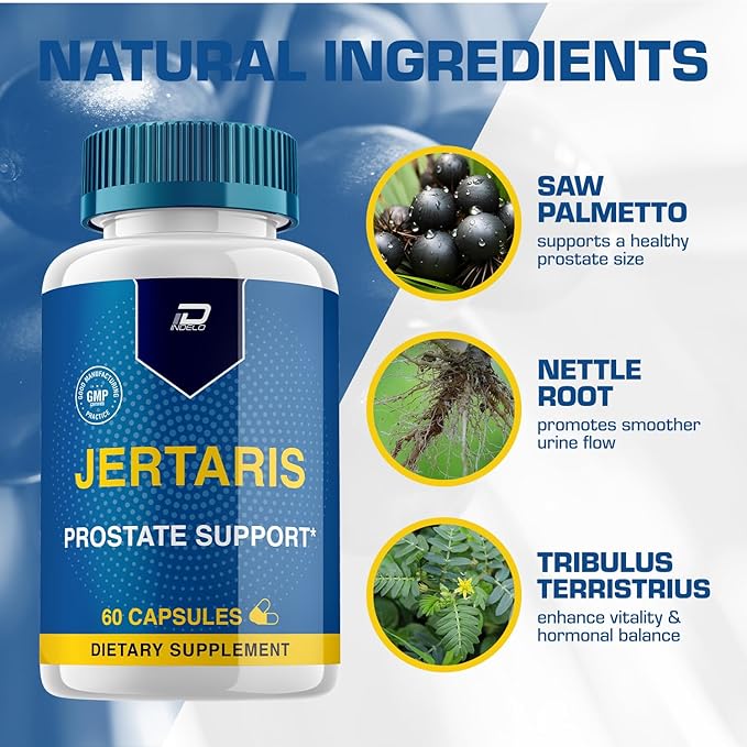 (1 Pack) Jertaris Advanced Formula Pills, Jertaris Support Supplement, Overall Wellness, Maximum Strength (60 Capsules)
