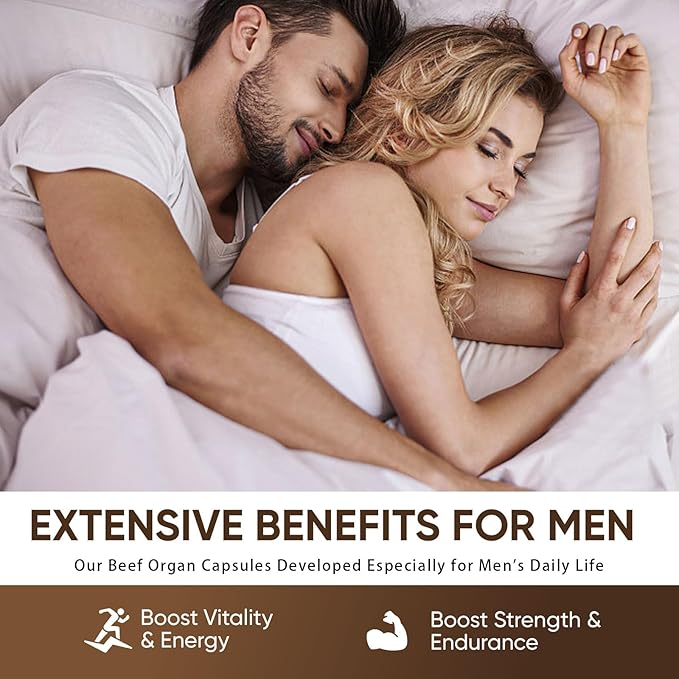 Forgebody Beef Organ Complex Capsules, Grass Fed & Pasture Raised - Total Body Wellness & Performance, Immune Support, Gluten-Free, Non-GMO, 60 Count (1)