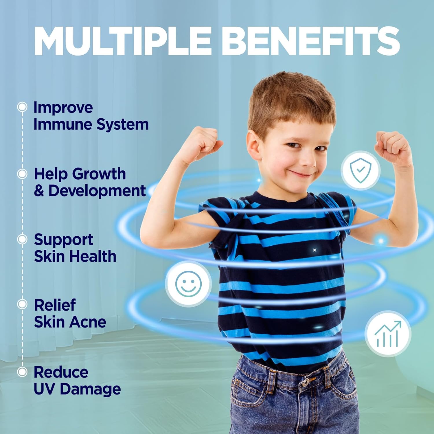 Zinc Gummies - Zinc Picolinate 50mg, Sugar Free, Highly Absorbable Zinc Picolinate Supplement for Kids & Adults, Support Growth, Immune Function, Skin Health, 60 Gummies