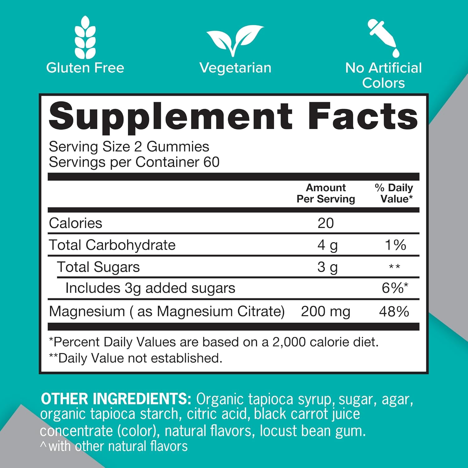 Qunol Magnesium Gummies for Adults, 200mg Elemental Magnesium (from 1,750mg Magnesium Citrate), High Absorption Magnesium Supplement, Supports Nerve, Bone and Muscle Health, Vegetarian, 120 Count