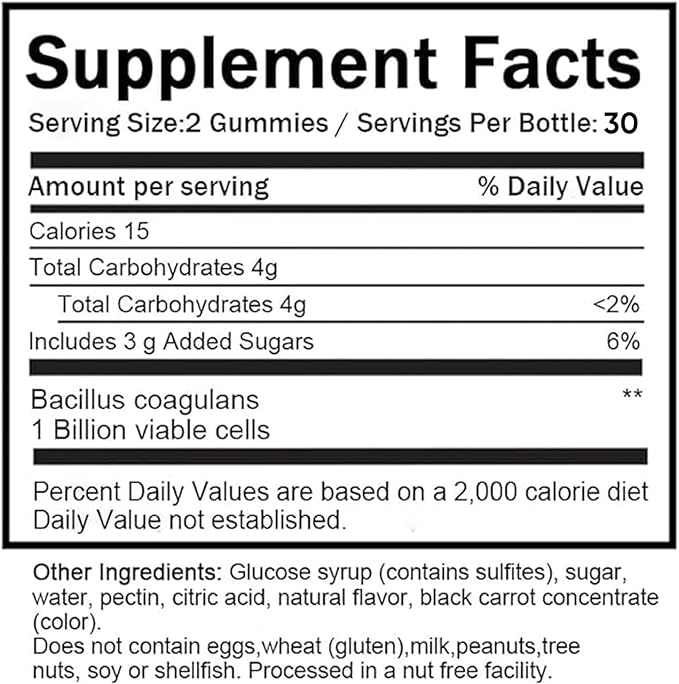 Clean Fiber Gummies for Men, Clean Prebiotic Fiber Gummy Supplement, Digestive Gut Health 60 Gummies