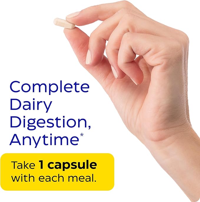 Enzymedica Lacto, Advanced Lactase Pills for Dairy Support, Helps Break Down Lactose, Casein & Fat, Dairy Relief Pills, Vegan, 180 Capsules