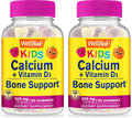 WellYeah Calcium 500mg + Vitamin D3 1000 IU (25 mcg) Gummies for Kids - Bone Health and Muscle Supprt, Immune Support Gummy, Non GMO, Gluten Free, Mix Fruit Flavors - 60 Gummies (Pack of 2)