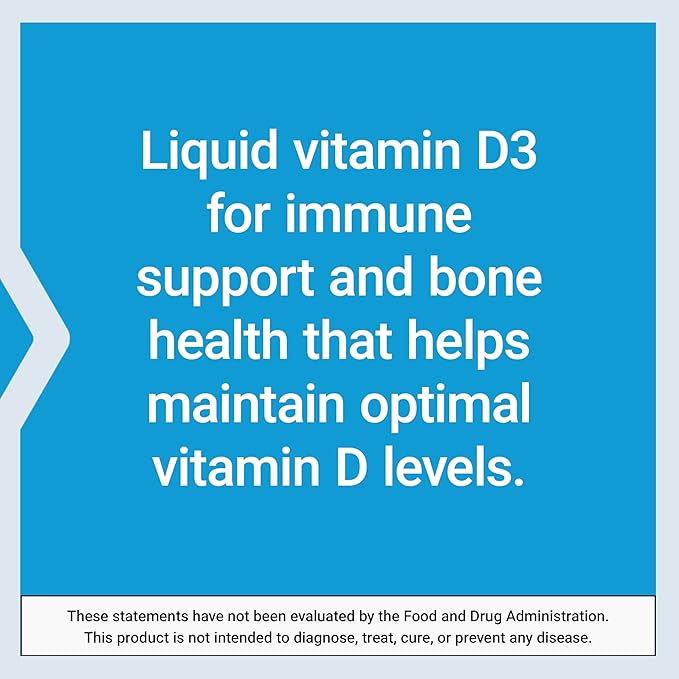 Life Extension Liquid Vitamin D3, 50 mcg (2000 IU), Immune System Support, Bone Health, Whole-Body Health, unflavored, Gluten-Free, Non-GMO, 29.57 ml