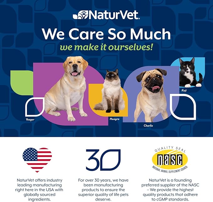 NaturVet VitaPet Senior Daily Vitamins Plus Glucosamine for Dogs, 60 ct Soft Chews, Made in The USA with Globally Source Ingredients
